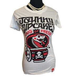 Johnny Cupcakes King of Fresh Snake Graphic Tee Y2K Streetwear Minimalist